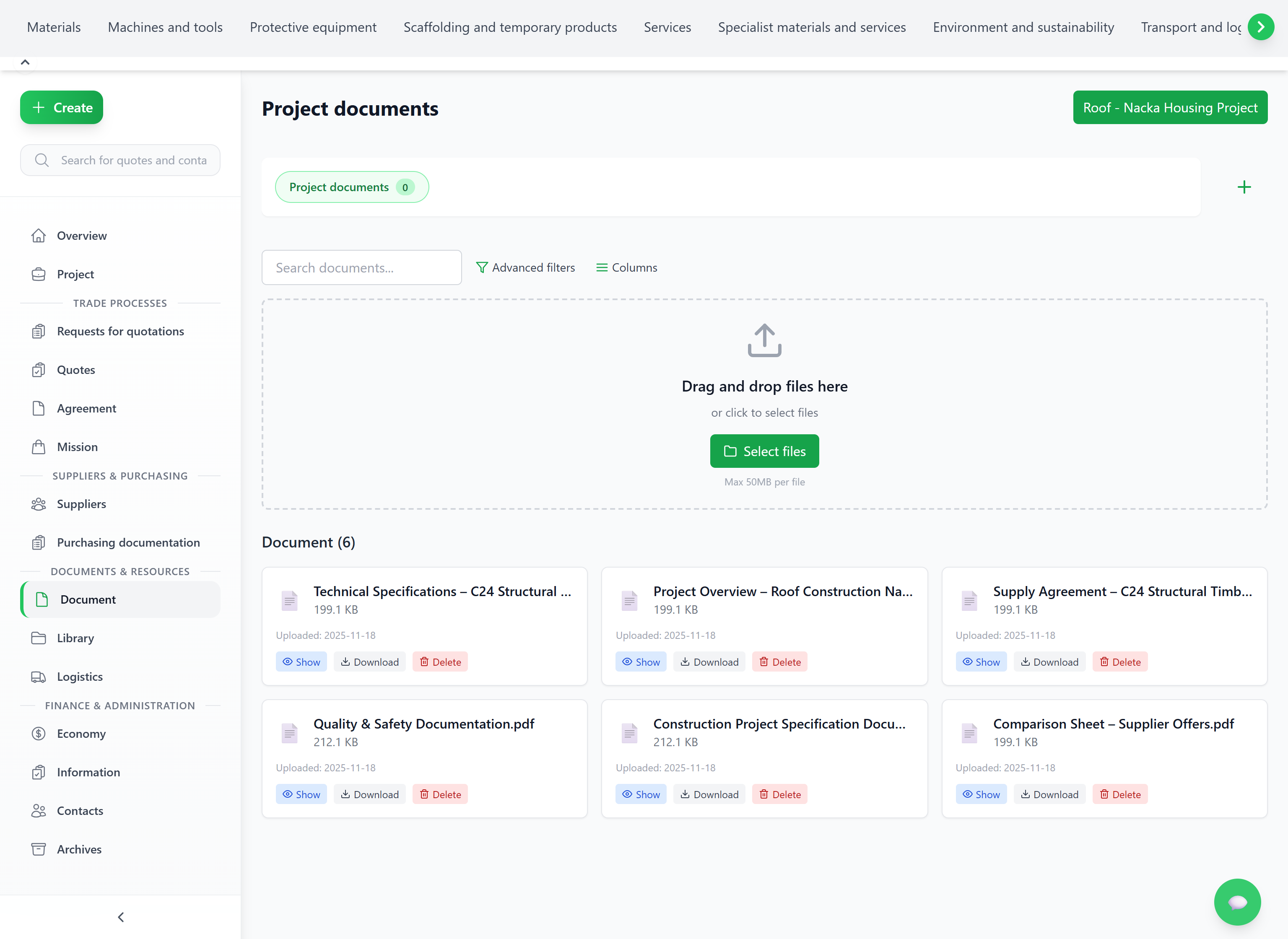 Projektdokumenthantering